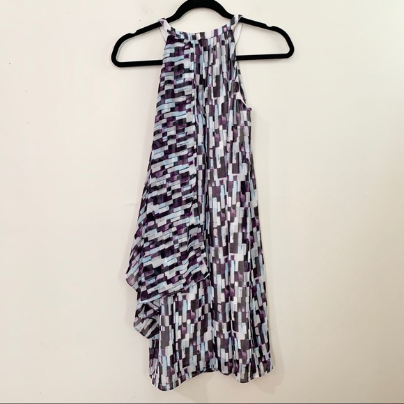 WHBM Colorblock Halter Draped Shift Dress - Picture 8 of 9